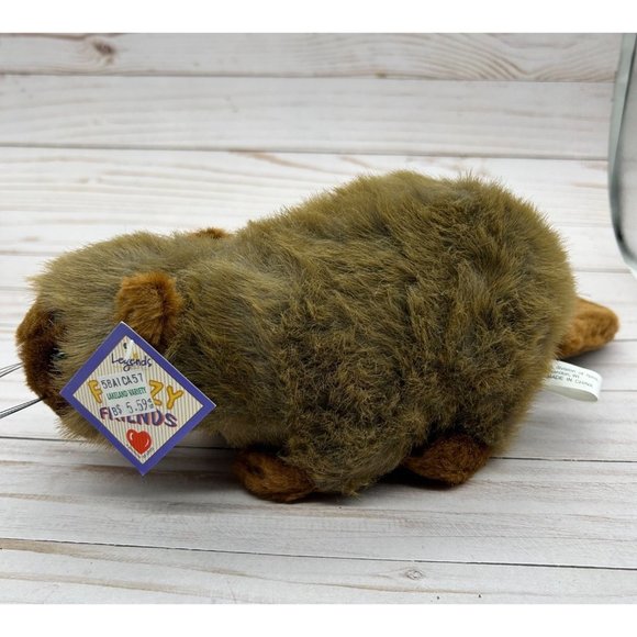 Legends Fuzzy Friends Beaver Brown 9" Plush Stuffed Animal River Pond - Picture 3 of 8